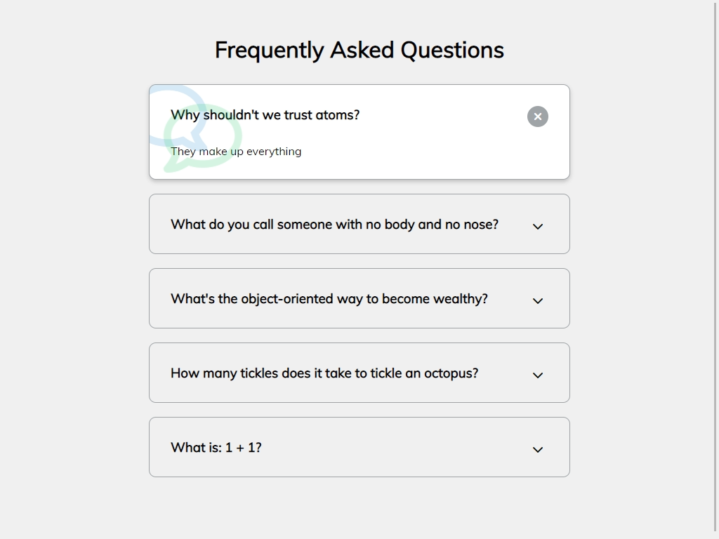 FAQ Collapse