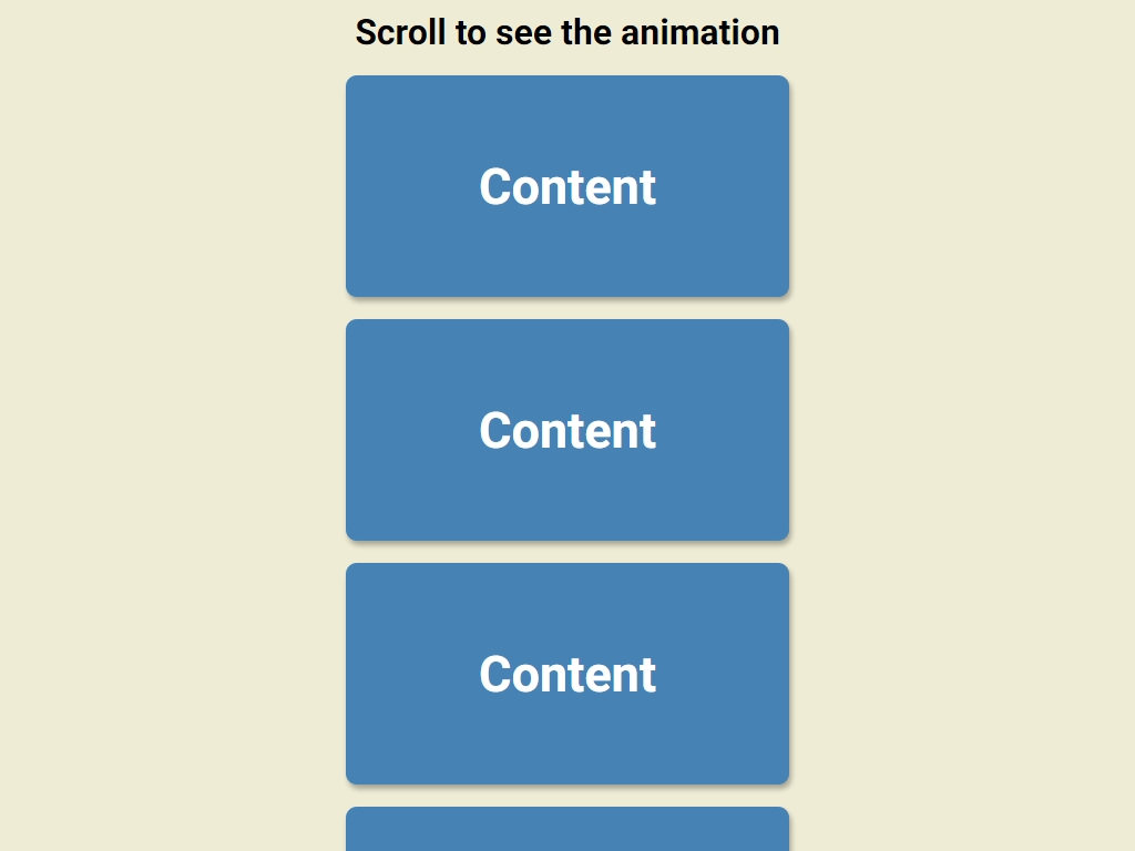 Scroll Animation